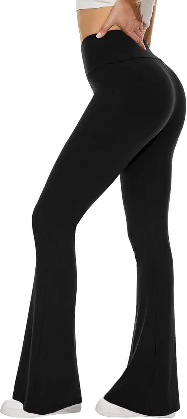 Imagen de TNNZEET Flared High‑Waisted Yoga Leggings with Pockets en OfertitasTOP