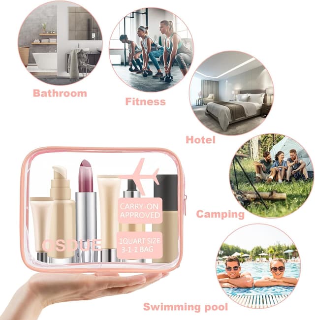 Thumbnail 6 de OSDUE beauty case trasparente TSA 20x15 cm