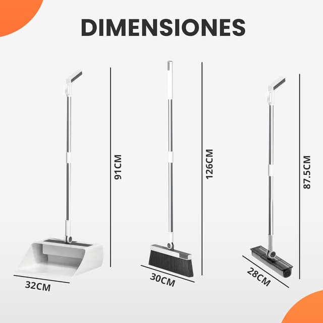 Detalle 2 de JUPPLIES Escoba 3 en 1 126 cm