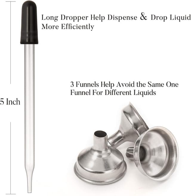 Thumbnail 6 de 2 oz Amber Glass Dropper Bottles 12-Pack