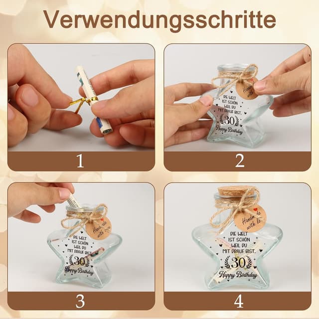 Thumbnail 5 de Giftota 30 Geburtstag LED Flaschenlicht Sternform