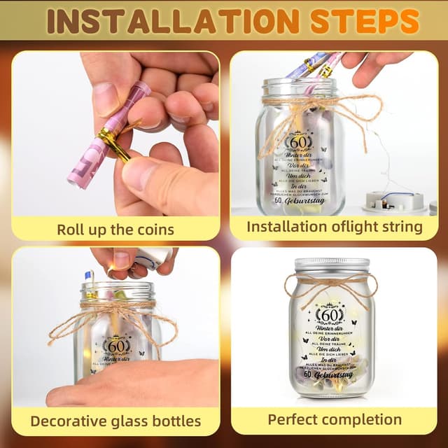 Thumbnail 5 de Johiux LED Flaschenlicht 18 Geburtstag Geschenk 12,8x8