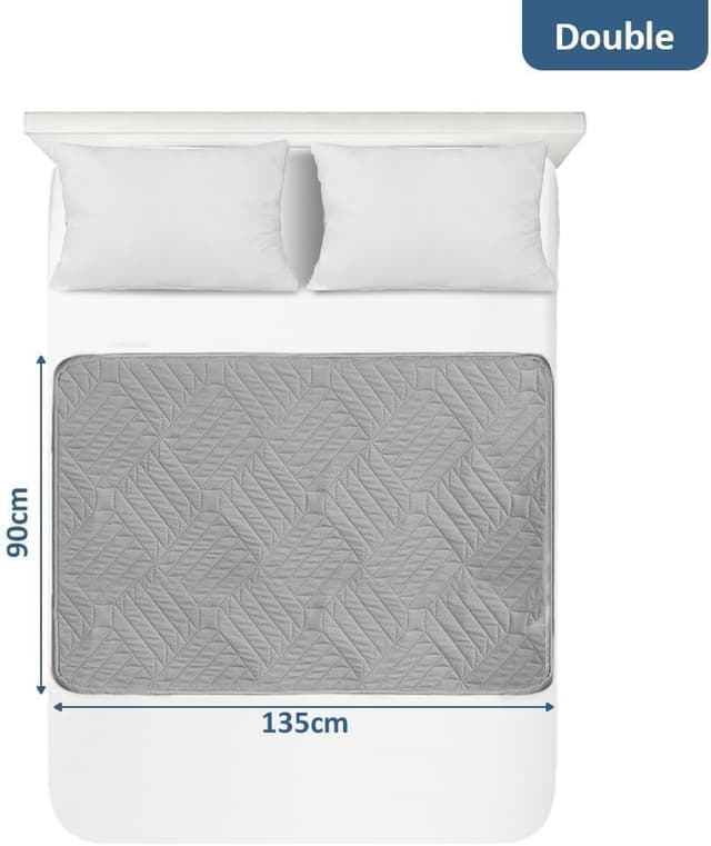 Detalle de DUJUIKE coprimaterasso impermeabile antiscivolo grigio chiaro, 2 pezzi (90x135 cm)