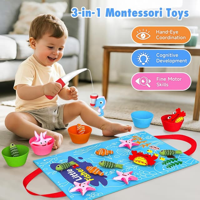 Thumbnail 1 de Envyvip Toddler Fishing Toy 22pcs 🎣