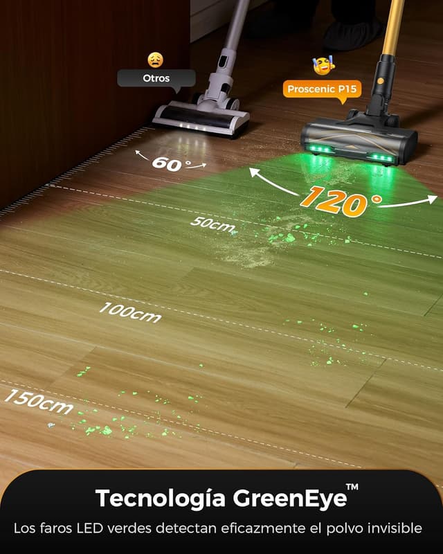 Thumbnail 5 de Proscenic P15🔋 Aspiradora inalámbrica, 580W, 50kPa, 70Min