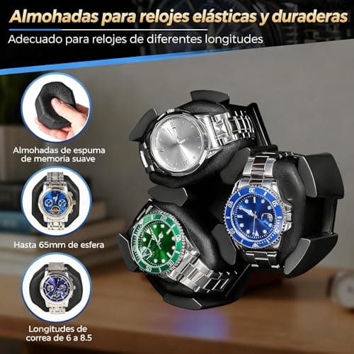 Detalle 2 de ANWBROAD JWW013M Caja para 3 relojes