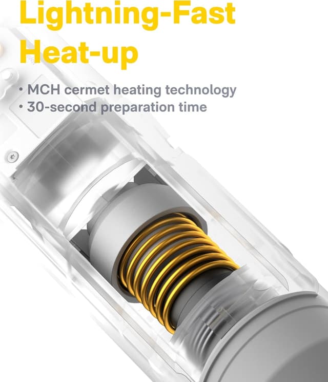 Detalle de HOTO Cordless Glue Gun (USB-C rechargeable, 30s fast heating) with anti-drip nozzle and auto shut-off