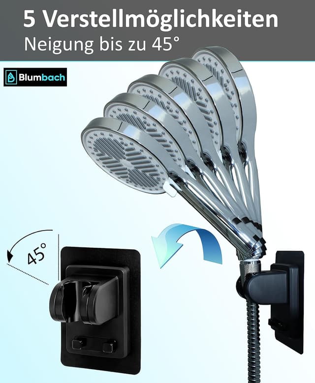 Detalle de Duschkopfhalterung ohne Bohren mit 14 kg