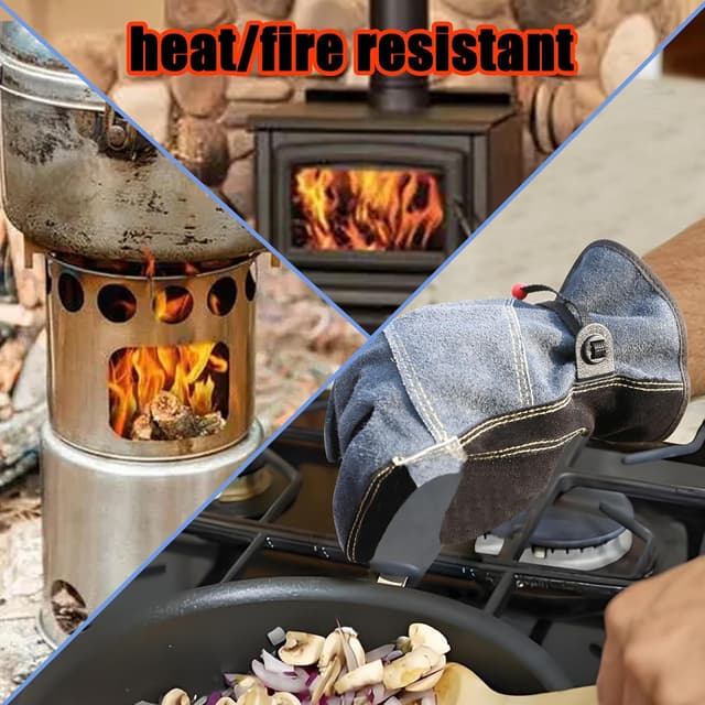 Thumbnail 6 de Leather heat resistant safety gloves