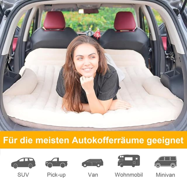 Thumbnail 6 de KMZ Auto Matratze mit Luftkissen – doppelseitige Camping-Luftmatratze für SUV & Kofferraum