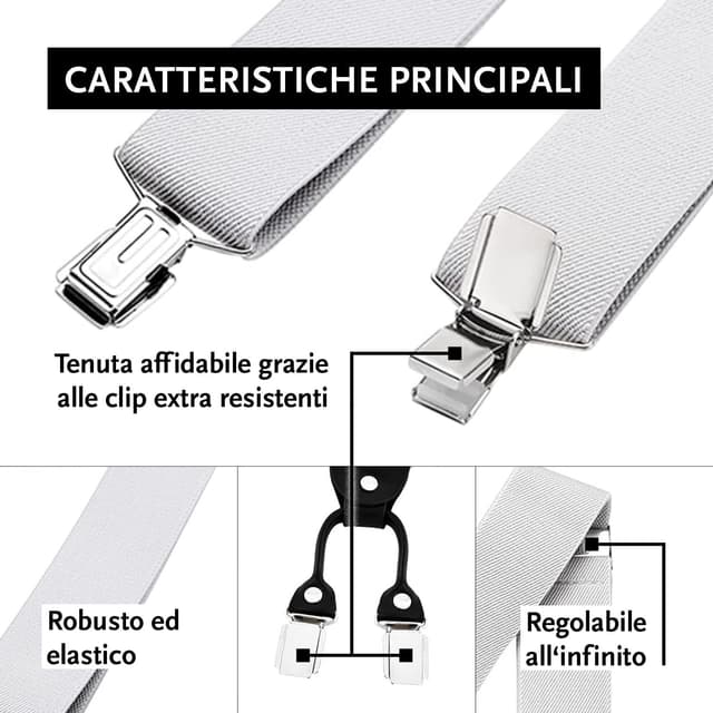 Thumbnail 3 de DonDon Bretelle uomo extra forte 3,5 cm