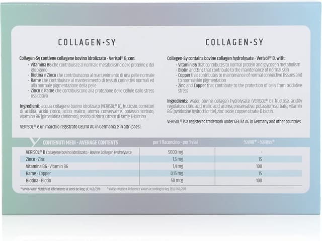 Detalle 2 de Syrio Collagen-Sy integratore pelle pronto da bere 10 flaconi