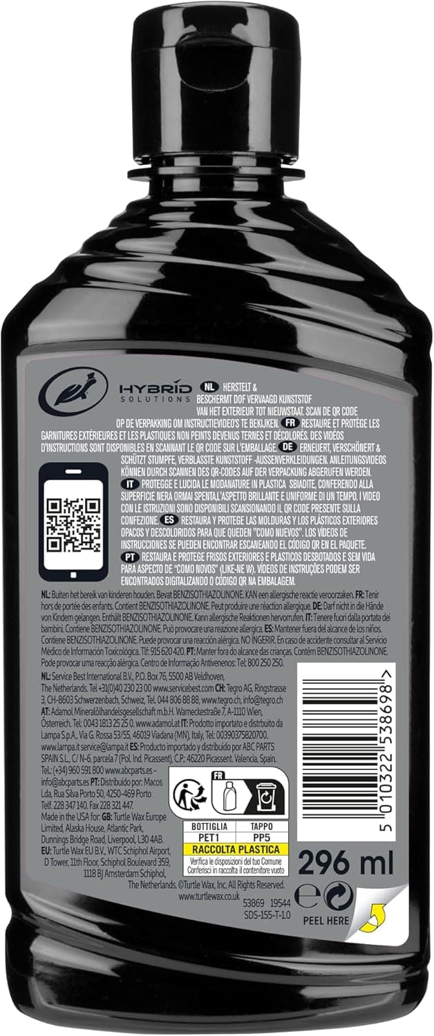 Thumbnail 5 de Turtle Wax Restauratore Rifiniture Nere 296 ml