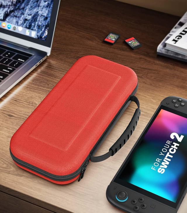 Thumbnail 6 de MoKo Tasche für Nintendo Switch 2 – Schutz-Hülle mit Platz für 10 Spiele (2025), harte EVA-Schale, orange