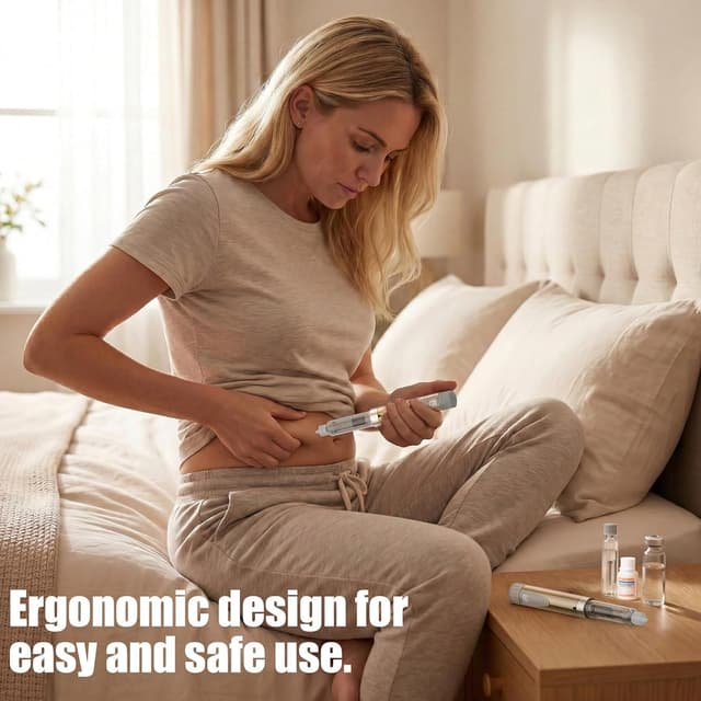 Thumbnail 6 de Rouclo wiederverwendbarer Insulinpen – präziser Dosierpen für 3-ml-Patronen (1–60 Einheiten) in Gold