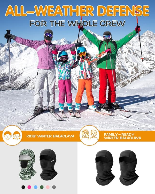 Thumbnail 6 de AOPREL Kids Balaclava Ages 4-12