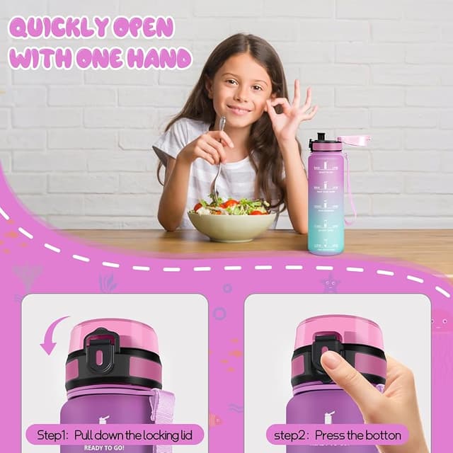 Detalle 2 de HoneyHolly Botella agua 500 ml reutilizable para gimnasio 🚰