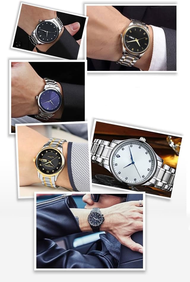 Thumbnail 4 de BINLUN Edelstahl Uhrenarmband 12–24 mm