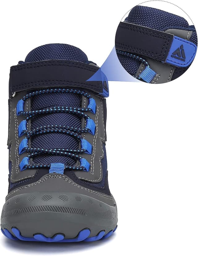 Detalle 2 de Mishansha Kinder Wanderschuhe rutschfest (Leicht) – Trekking-Wanderstiefel für Jungen & Mädchen, Gr. 24–38