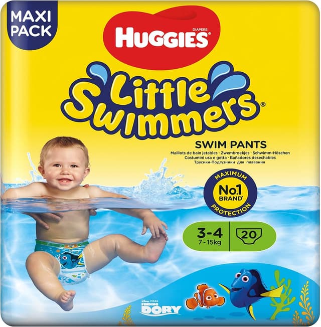 Detalle de HUGGIES Little Swimmers Pañales Bañadores Talla 3-4 💧 20 Unidades