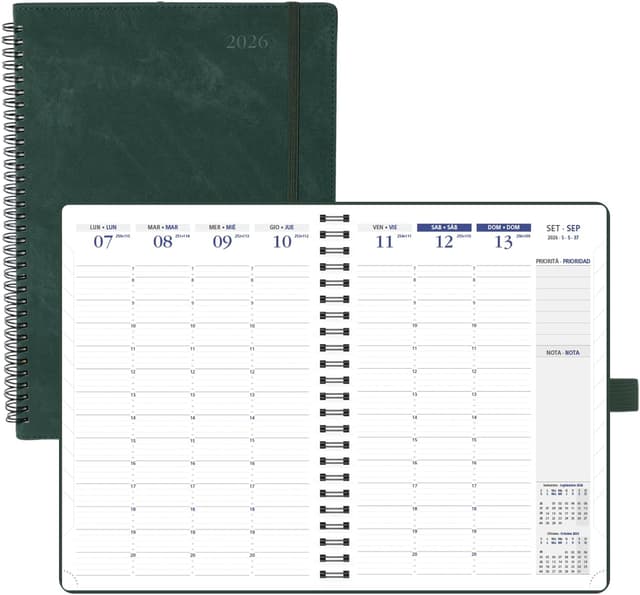 Detalle de POPRUN Agenda 2026 Semana Vista A4 21x29.7cm