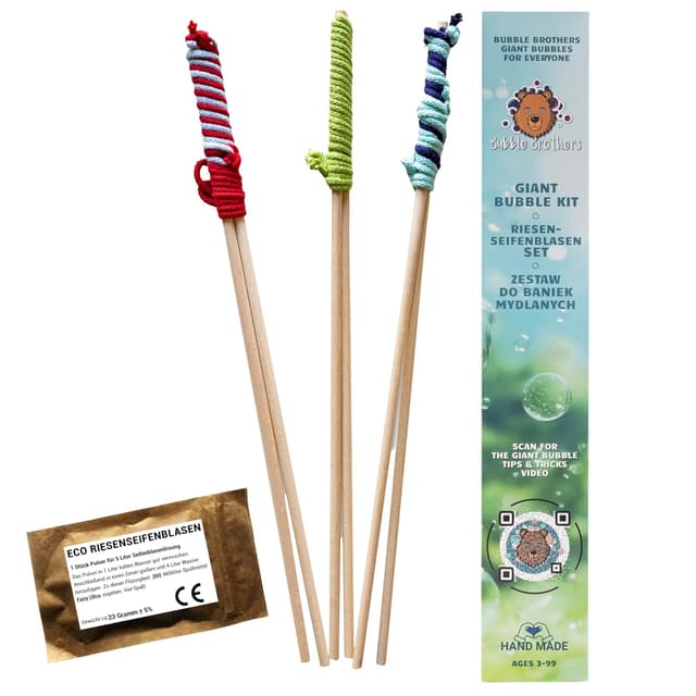 Detalle de Bubble Brothers Riesenseifenblasen Set 3x 50 cm