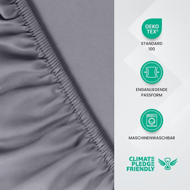 Thumbnail 2 de Utopia Bedding Spannbettlaken 140×200 cm, 35 cm Tasche