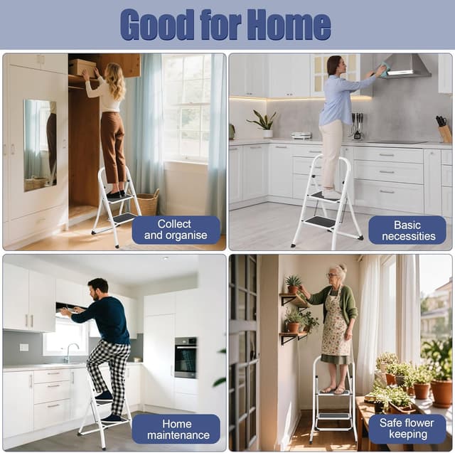 Detalle 2 de LARS360 LARS360 scala pieghevole 2 gradini 150 kg