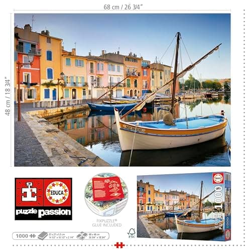 Thumbnail 2 de Educa Puerto de Martigues, Provenza 🧩 Puzzle 1000 Piezas, 68x48 cm