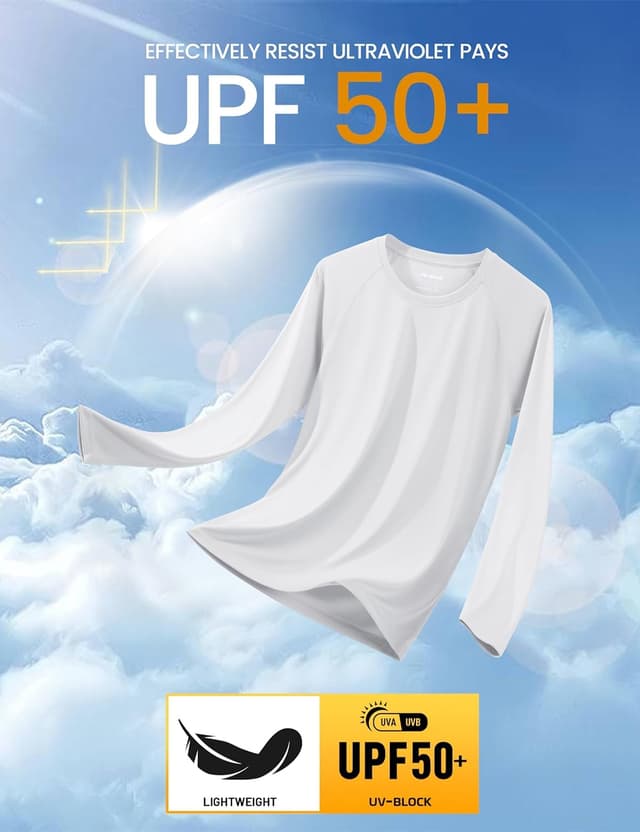 Detalle 2 de MAGCOMSEN Men’s Sun UV Protection Long Sleeve T-shirt (UPF 50+) for Outdoor Use
