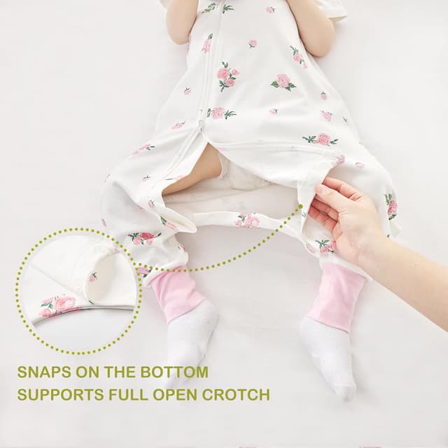 Detalle de Lot de 2 gigoteuses bébé Nivolltha 1 TOG en coton avec pieds