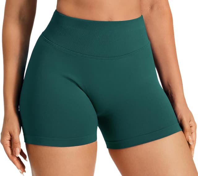 Detalle de JOYSPELS Women’s Seamless Gym Shorts with High Waist Scrunch Bum Detail