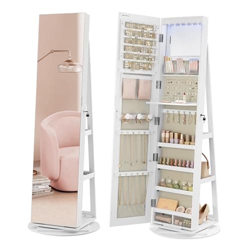 Detalle de SONGMICS Joyero espejo con LEDs 6