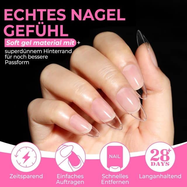 Thumbnail 3 de UNA GELLA Mandel Nail Tips 216 Stück 💅