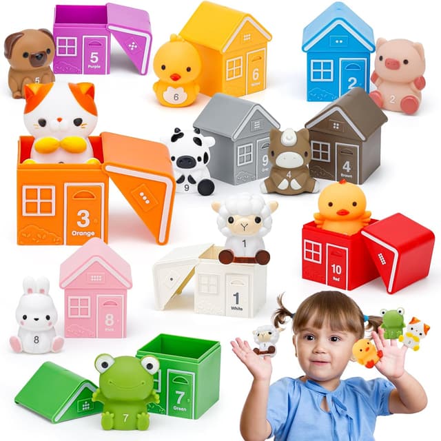 Imagen de HappyGoLucky toddler farm animal toys for ages 1–4 en OfertitasTOP