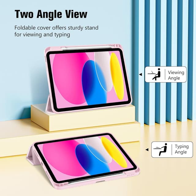 Detalle de ProCase Hülle für iPad A16 (11.) & iPad 10. Generation (10,9") mit Stifthalter – Hellrosa