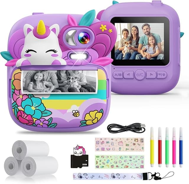 Imagen de TIATUA Cámara Infantil Instantánea 📸 con Tarjeta 32G y Papel en OfertitasTOP