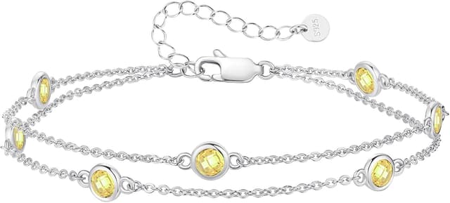 Thumbnail 6 de LOUISA SECRET Pferdeaugen-Armband für Damen aus 925 Sterling Silber mit Zirkonia – verstellbar