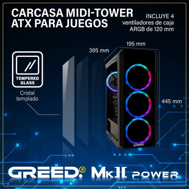 Thumbnail 2 de GREED MK2 Power ordenador 32GB 1TB SSD RTX 5060 Ti