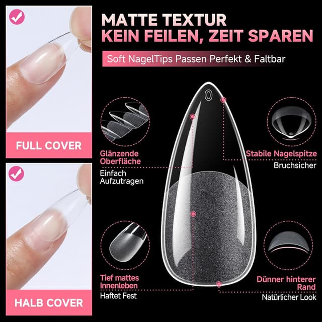 Detalle de UNA GELLA Stiletto Nail Tips Set 216 Stück