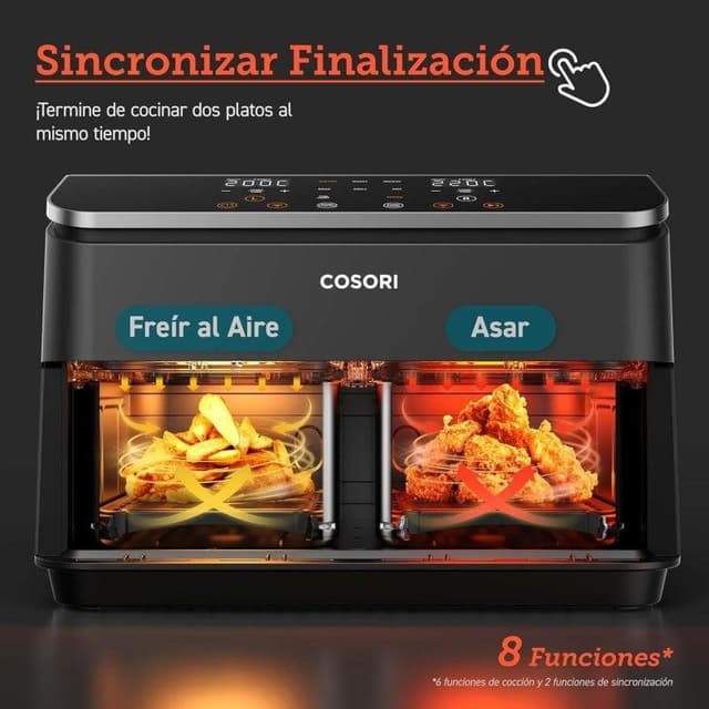 Detalle de cosori Dual Basket Chef Edition 8.5L 1800W