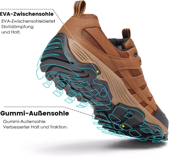 Thumbnail 3 de SHULOOK Herren Wanderschuhe Wasserdicht Leichte Trekkingschuhe