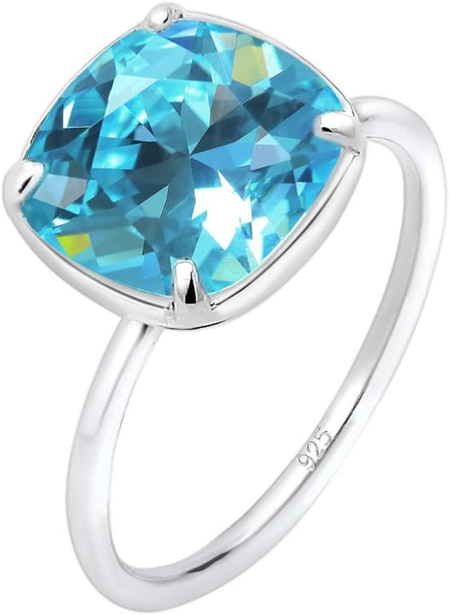 Detalle de Elli Damen-Solitär Jahresring Ring 925 Kristall