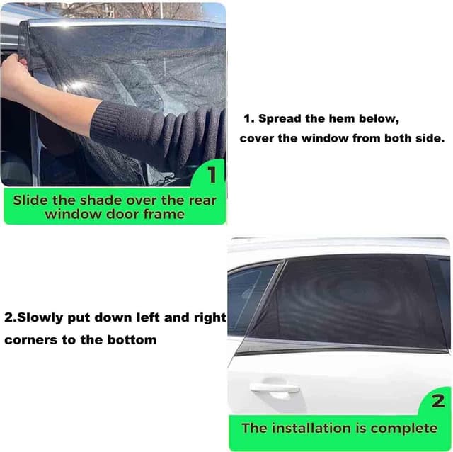 Detalle de AuFiiy Baby car window shades 110x50cm