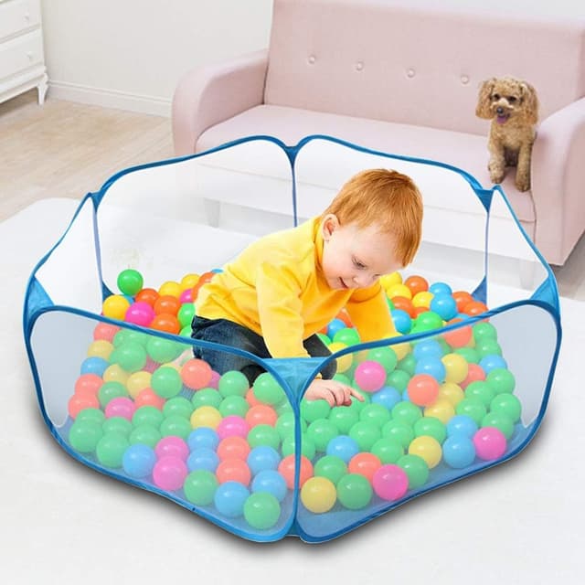 Thumbnail 6 de MAIKEHIGH Foldable Pet Puppy Playpen Cage Play Tent for Small Animals – Portable Indoor/Outdoor Fence