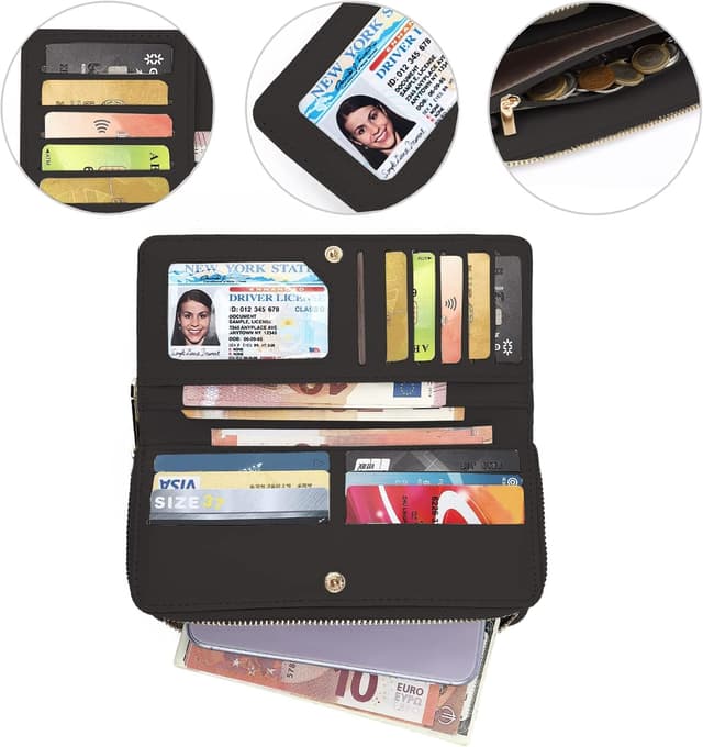 Thumbnail 2 de TANTOMI Portefeuille femme grande capacité 20 x 10 x 3,5 cm