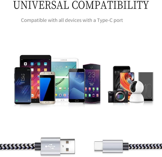 Thumbnail 6 de Teeind USB Type C Fast Charging Cable (Tpc001) – 5 Pack Braided 3A, 6Ft