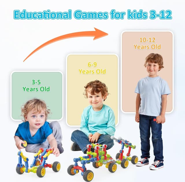 Detalle 2 de Huaker 180-Piece STEM Building Set for Kids 🧩