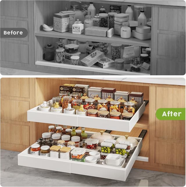 Thumbnail 5 de Seinloes 2-Pack Pull-Out Cabinet Organizers with 21" Depth