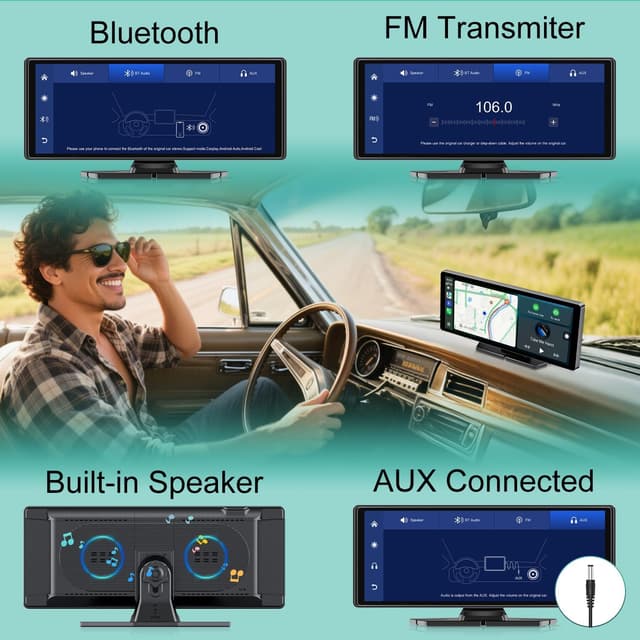 Thumbnail 6 de 10.26" Wireless Car Stereo with CarPlay